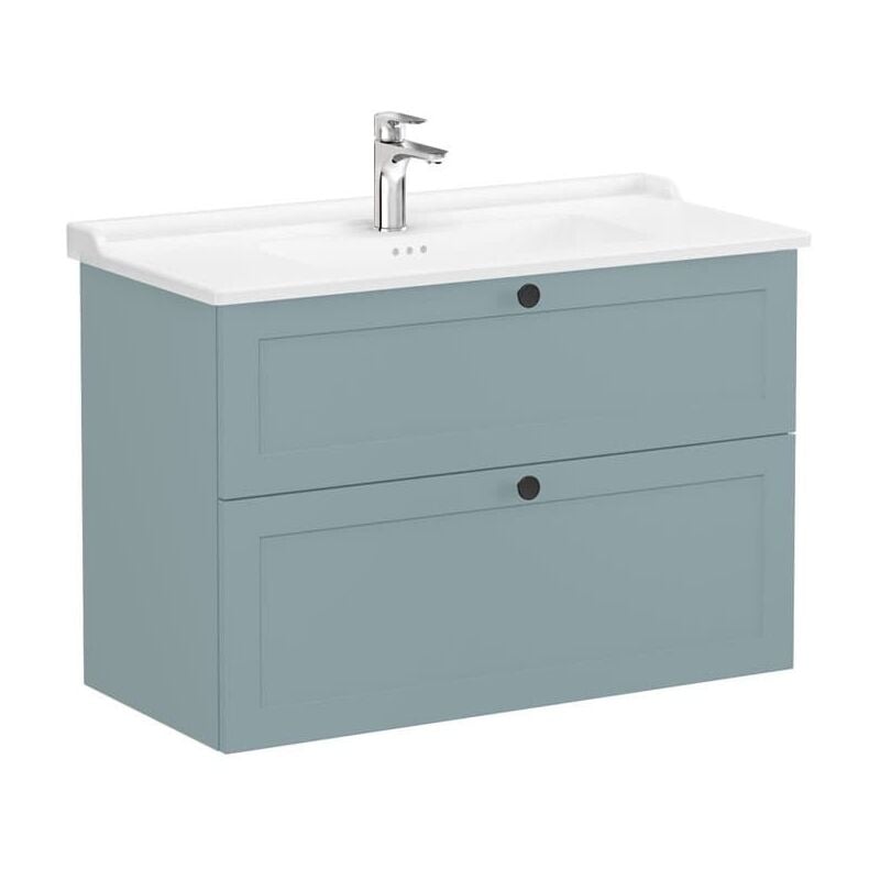 Vitra - Meuble de salle de bain avec lavabo Root 100x67x46 cm vert mat (ROOTC100GINTC)