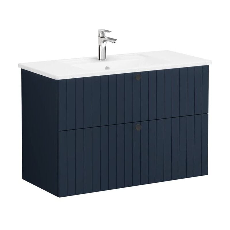 Vitra - Meuble de salle de bain avec lavabo Root 100x67x46 cm bleu mat (ROOTG100BINTS)