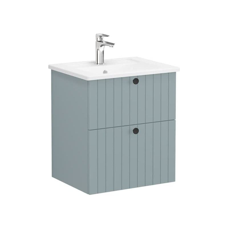 Vitra - Meuble de salle de bain avec lavabo Root 60x67x46 cm vert mat (ROOTG60GINTS)
