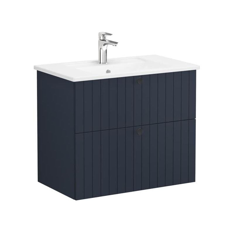 Vitra - Meuble de salle de bain avec lavabo Root 80x67x46 cm bleu mat (ROOTG80BINTS)