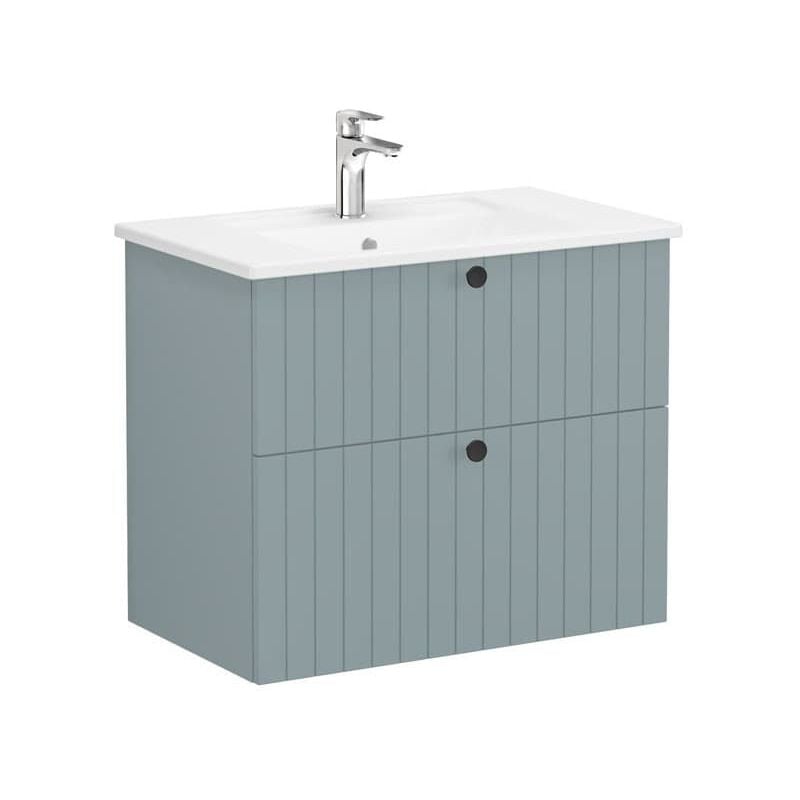 Vitra - Meuble de salle de bain avec lavabo Root 80x67x46 cm vert mat (ROOTG80GINTS)