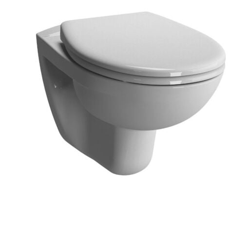 Vitra Normus WC suspendu sans bride avec abattant frein de chute, Blanc (7855-003-6169)