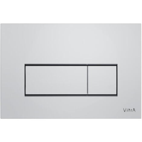 Vitra Root Square plaque de déclenchement double touche, chrome brillant (740-2380)