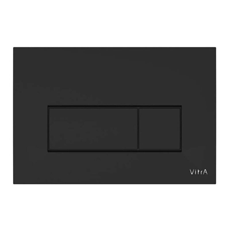 Root Square Plaque de déclenchement double touche, Noir mat (740-2311) - Vitra