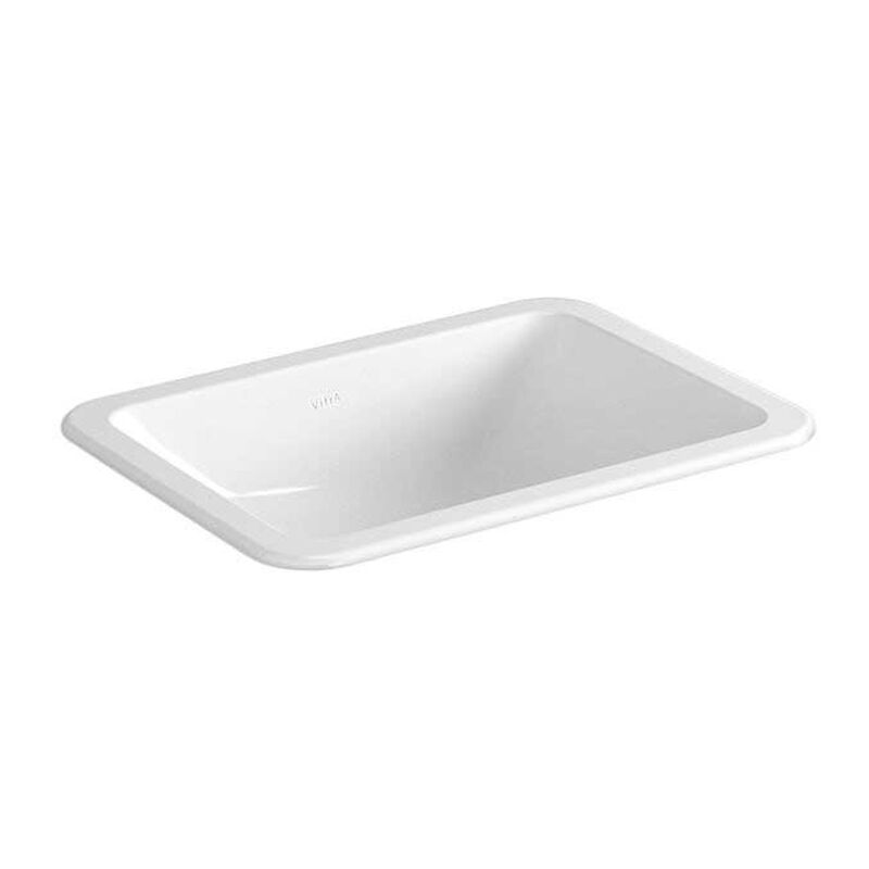 S20 Compact Countertop Basin with Front Overflow 450mm Wide - 0 Tap Hole - Vitra