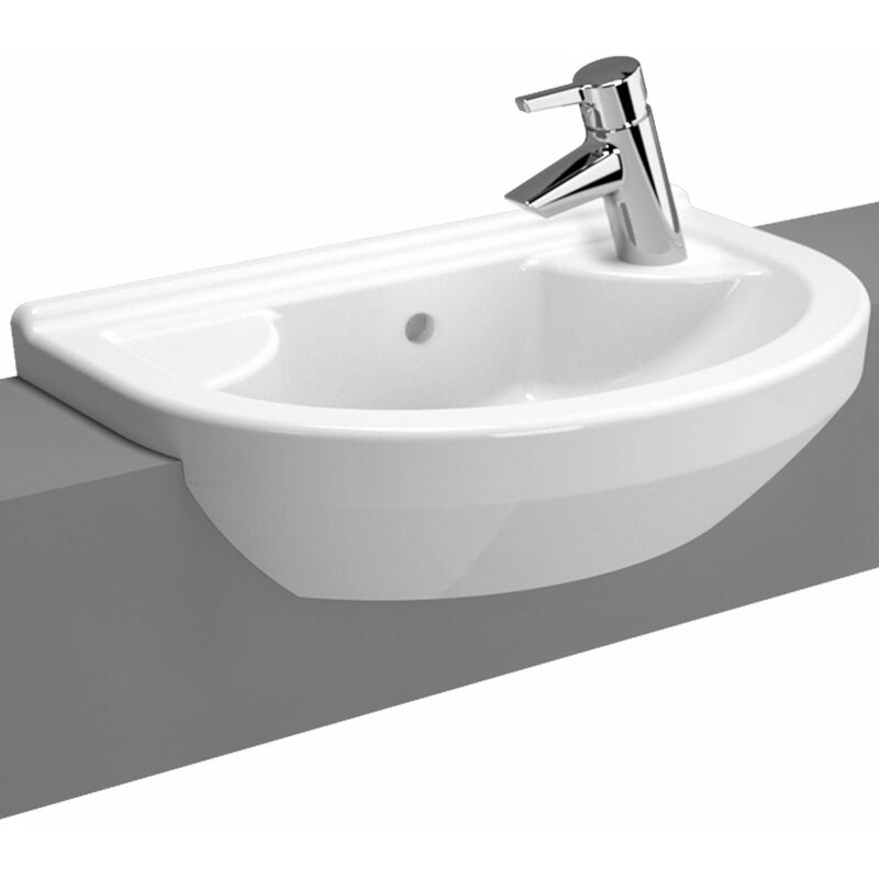 Vitra S50 Semi Recessed Basin Right Handed 550mm Wide 1 Tap Hole