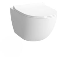 Vitra SENTO Cuvette RIM-EX (sans bride) et abattant ultra-fin avec frein de chute (7748B003-0075 + 120-003R009)