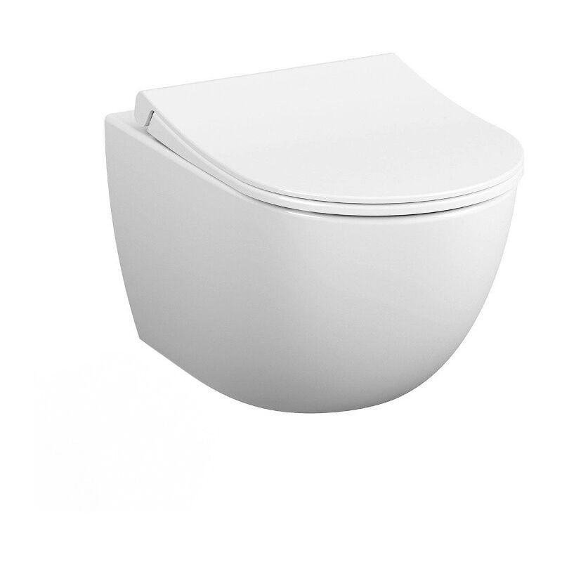 Vitra - Sento wc sans bride SmoothFlush + Abattant avec frein de chute, Blanc (7848-003-6147)