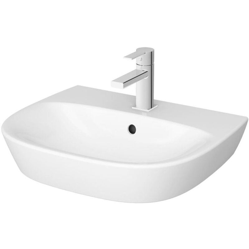 Vitra Zentrum Wall Hung Basin 650mm Wide - 1 Tap Hole