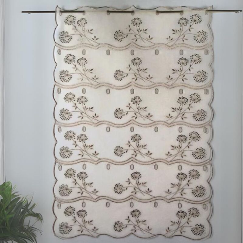 Modulable avec bas et côtés festonnés Ivoire 0.6x1.2 m