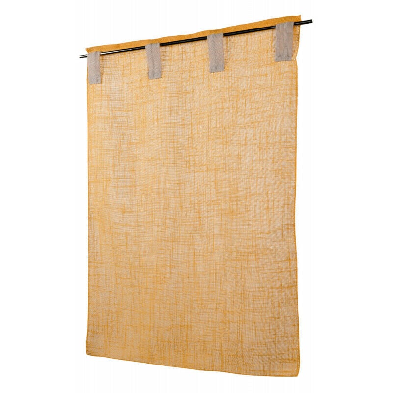 Linder - Vitrages Passants à la paire 'Veronica' - 68x160cm - Moutarde