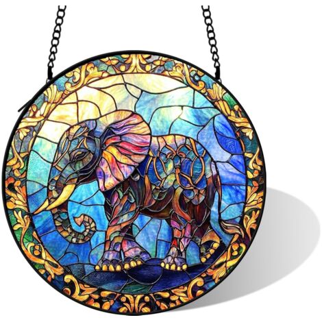 Vitrail attrape-lumière décoration maison, diamètre: 9 cm