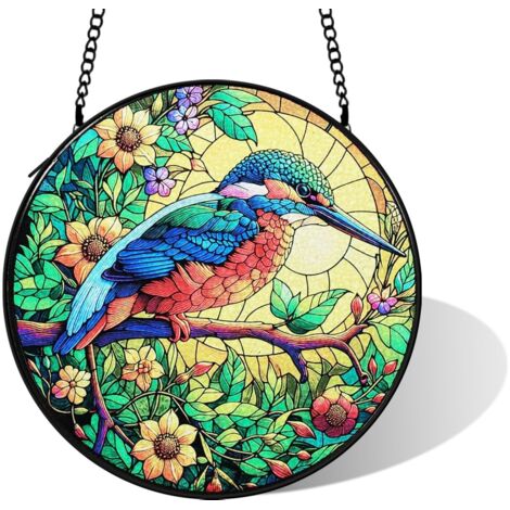 Vitrail décoratif moderne pour intérieur, diamètre: 20 cm