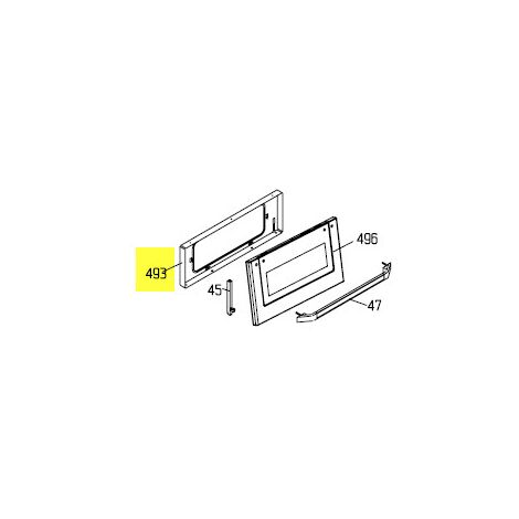 Vitre + cadre porte interieur pour CUISINIERE BEKO - 210110232