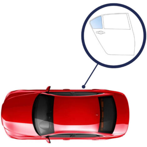 Vitre custode fixe latérale arrière droite teintée verte Renault Twingo 2 2007-2014