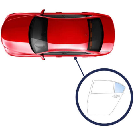 Vitre custode fixe latérale arrière gauche teintée verte Renault Twingo 2 2007-2014