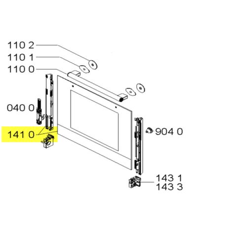 VITRE EXTERIEURE DE PORTE FOUR + SUPPORT pour FOUR WHIRLPOOL...