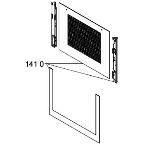 Vitre extérieure de porte repère 1410 d'origine (481010782221, C00447135) Four, cuisinière WHIRLPOOL