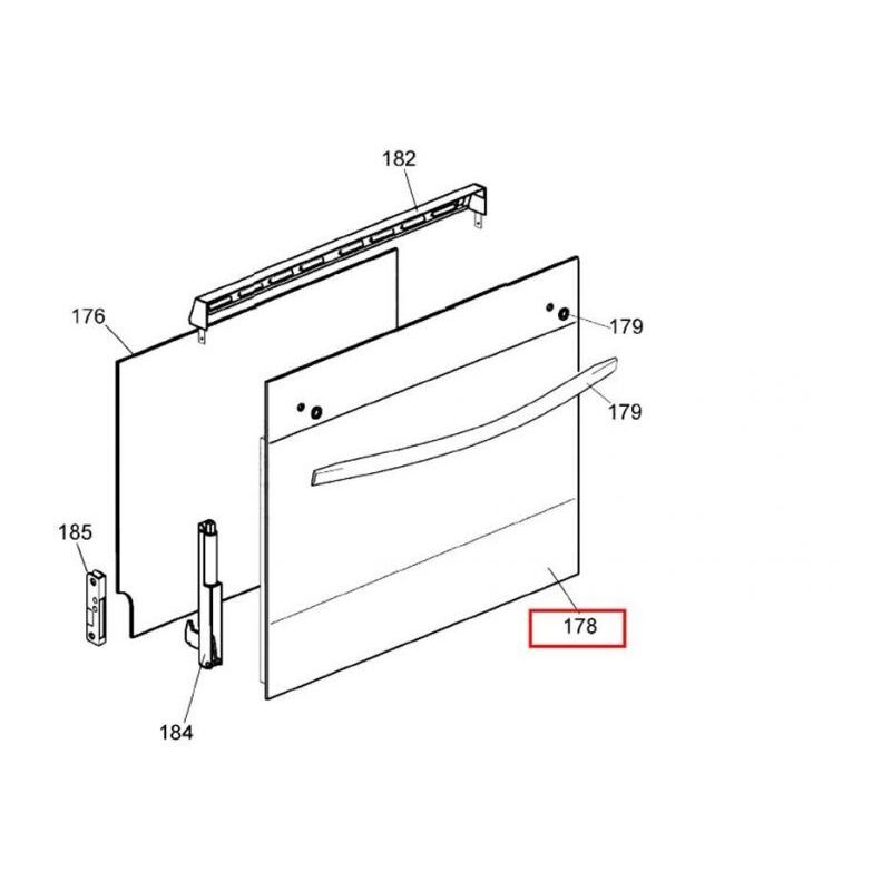 Candy - Vitre extérieure pour Four 42821618