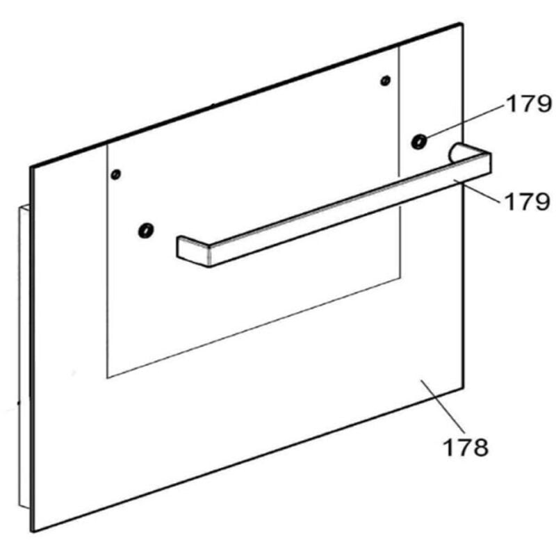 Vitre extérieure (repère 178) 595x468 mm
