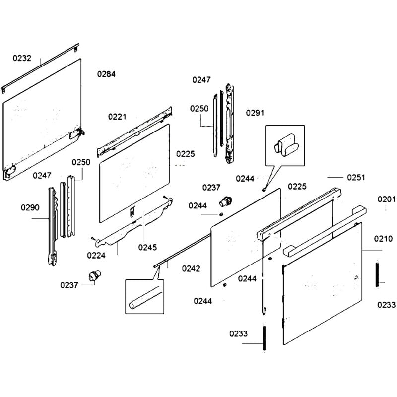 Vitre extérieure (repère 210)