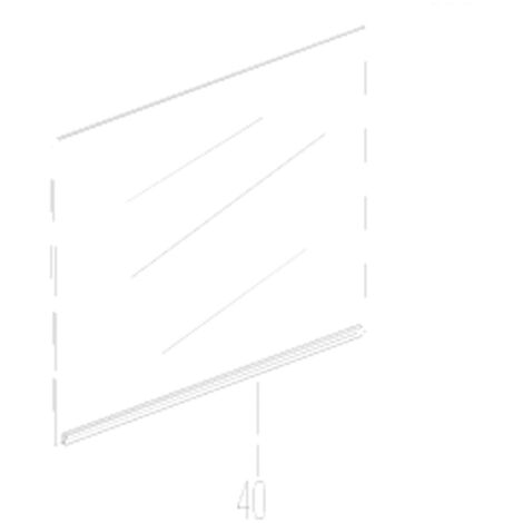Vitre intérieure (repère 40) (290440377) Four, cuisinière BEKO
