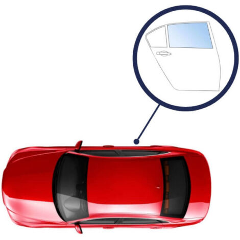 Vitre latérale de porte arrière droite teintée verte Renault Clio 4 2012-2019