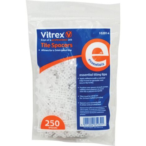 Vitrex 102014 Essential Tile Spacers 5mm (Pack 250) VIT102014