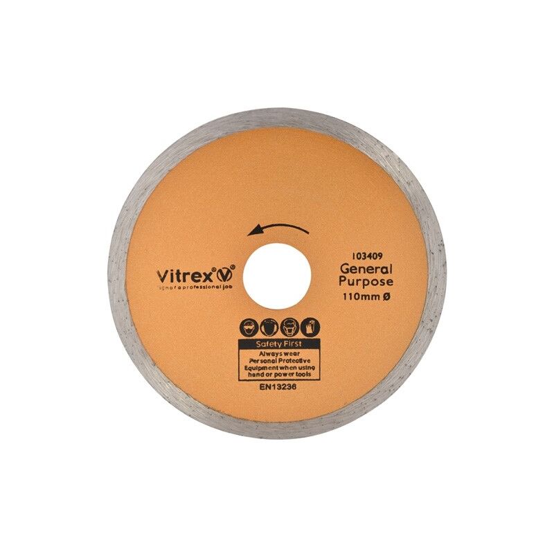 Vitrex - 103402NDE Diamond Wet Tile Saw Blade 110mm 103409 22mm Bore VIT103409