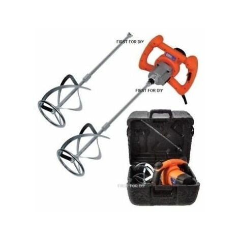 VITREX 1400W 240V CEMENT PLASTER MORTAR PAINT MIXER MIXING PADDLE X2 MIX1400