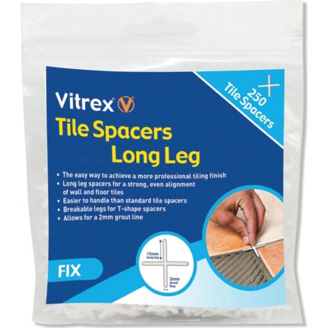 Vitrex LLS3250 Long Leg Spacer 3mm (Pack 250) VITLLS3250