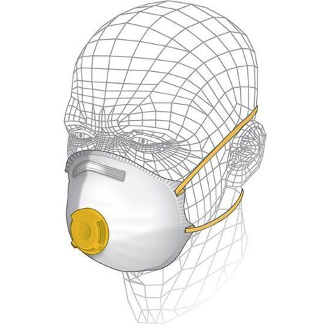 Vitrex S40710 Premium Valved Power Tool and MDF Respirator P2 – Moulded Safety Mask Pack of 1