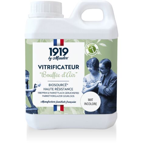 Vitrificateur biosourcé parquet & escalier - 1L Mat Incolore - Norme NF 16640 - Bouffée d'Air 1919 by Mauler