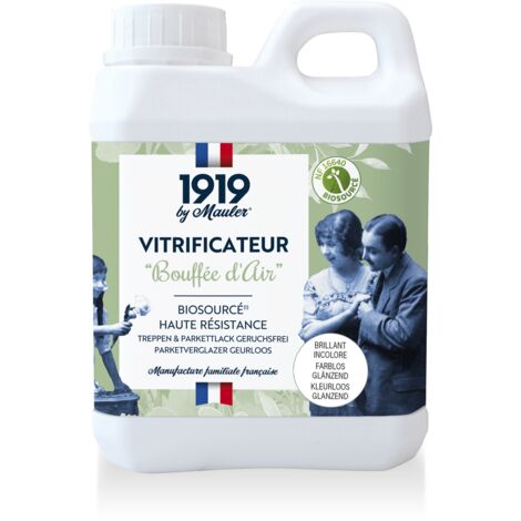 Vitrificateur biosourcé parquet & escalier - 5L Brillant Incolore - Norme NF 16640 - Bouffée d'Air 1919 by Mauler