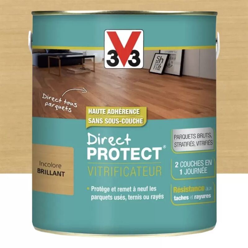 V33 - Vitrificateur Direct Protect Incolore brillant 2,5 l