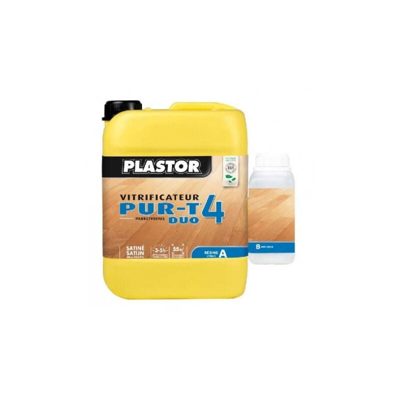 Plastor - Vitrificateur Duo Pur - T4 - Satin - Aspect Ciré - 5L