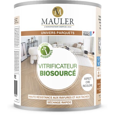 Vitrificateur parquet escalier & meuble - 1L Aspect Cire Incolore - Norme NF 16640 - Vitrificateur biosourcé Mauler