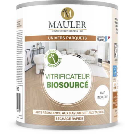 Vitrificateur parquet escalier & meuble - 5L Mat Incolore - Norme NF 16640 - Vitrificateur biosourcé Mauler
