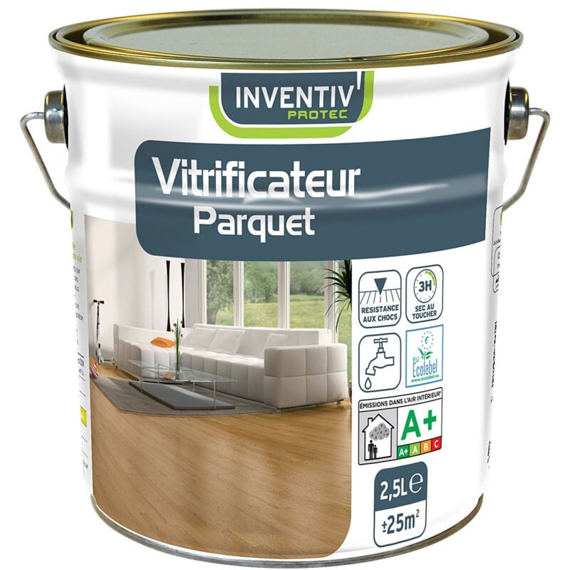 Ateliers 28 - Vitrificateur parquet incolore 2,5L inventiv - Protection & Embellissement