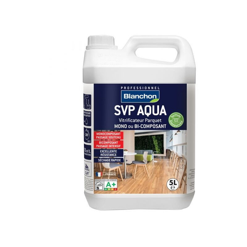 Vitrificateur parquet Blanchon svp aqua Biosourcé 5L effet nature non-glissant