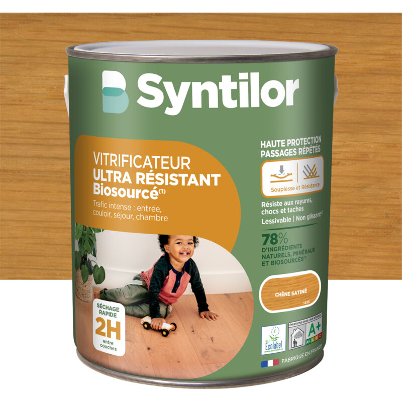 Syntilor - Vitrificateur Parquet Biosourcé 2,5L Chêne Satiné