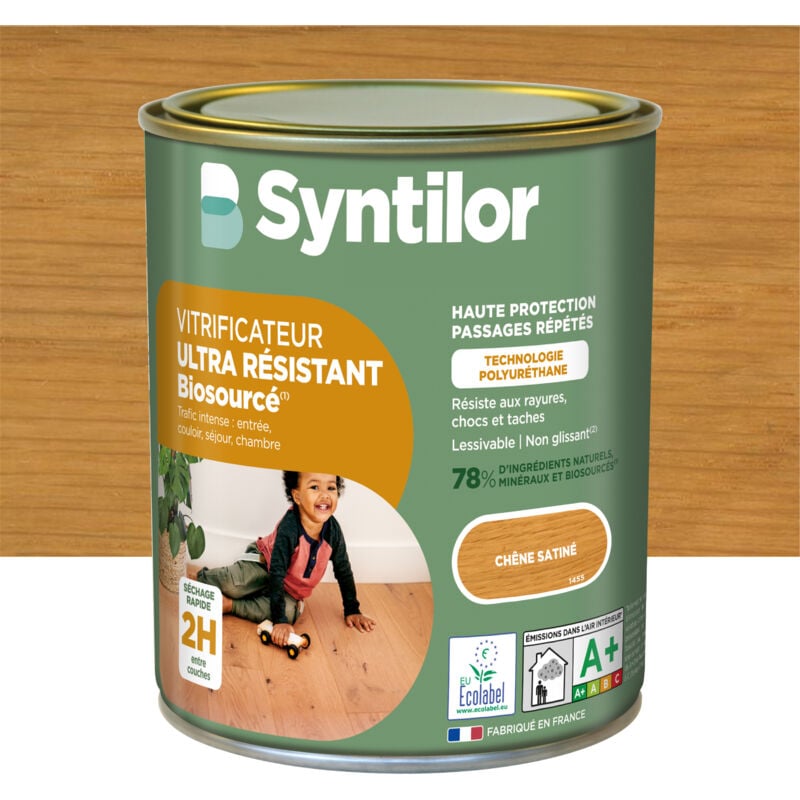 Syntilor - Vitrificateur Parquet Biosourcé 0,75L Chêne Satiné