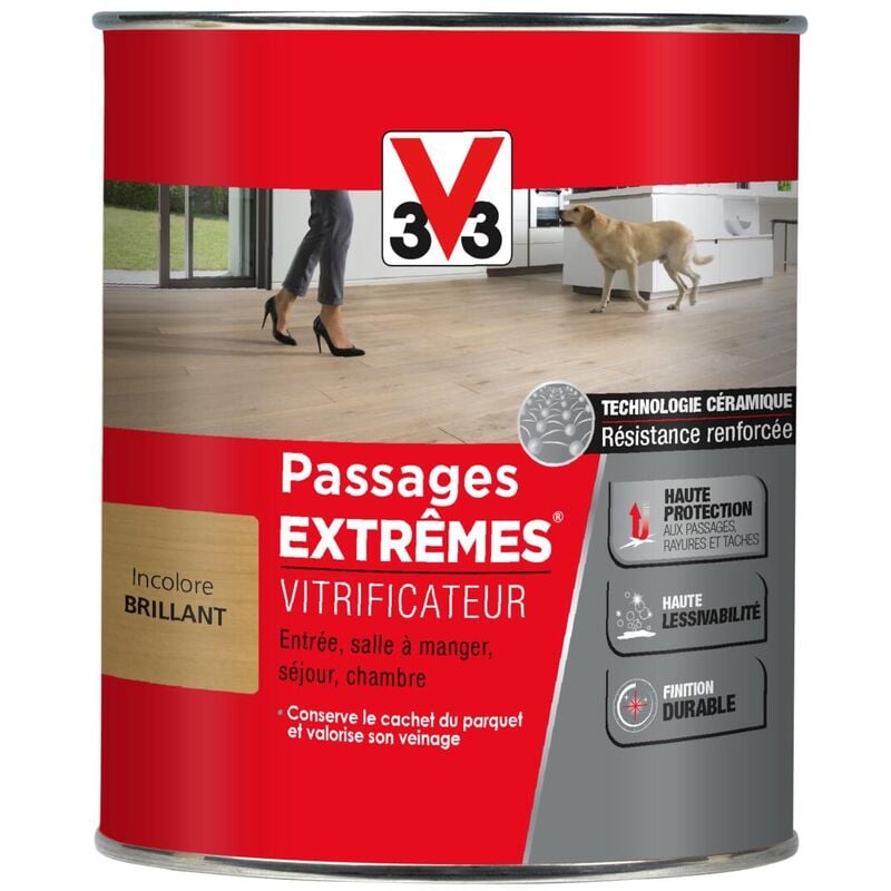 V33 - Vitrificateur Passages extrêmes® Incolore Brillant 0,75L