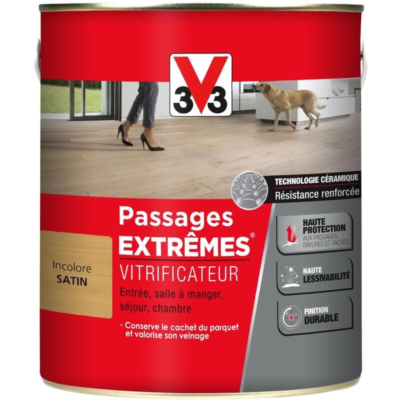V33 - Vitrificateur Passages extrêmes® Incolore Satin 2,5L