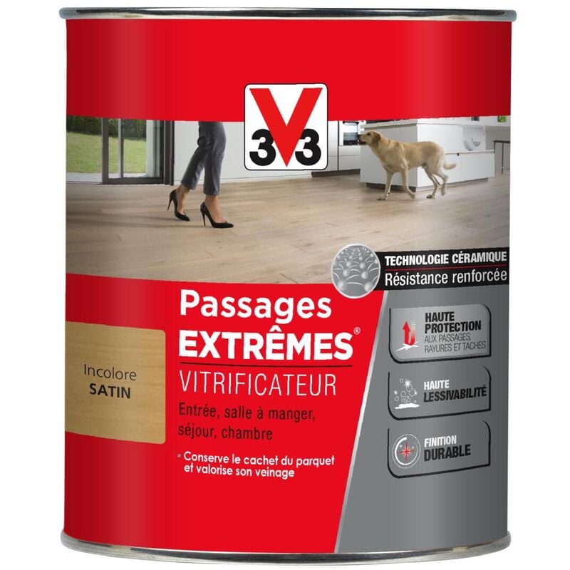 V33 - Vitrificateur Passages extrêmes® Incolore Satin 0,75L