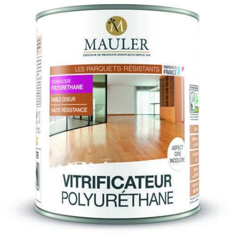 Vitrificateur polyuréthane 1L – Aspect cire incolore – Résistance aux rayures et à l'eau – Prêt à l'emploi pour parquets en bois dur – 1919 By Mauler