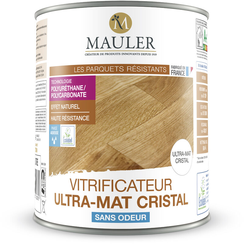 1919 By Mauler - mauler - Vitrificateur ultra-mat cristal - invisible sans odeur 5L ecolabel - protection très long durée parquet & escalier