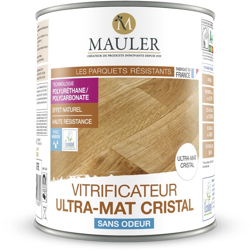 1919 By Mauler - mauler - Vitrificateur ultra-mat cristal - invisible sans odeur 2,5L ecolabel - protection très long durée parquet & escalier