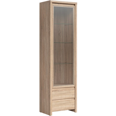 Vitrina 1 puerta 2 cajones Soren Madera