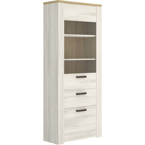 Vitrina alta color Fines / Milano 188x75x33 cm - Modelo SIENA